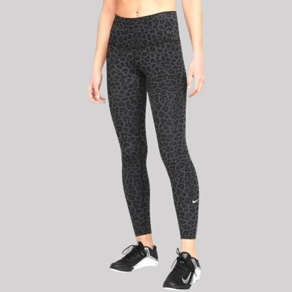 Nike One Dri-FIT High-Rise Printed Leopard Leggings  Women's Pants XL - Picture 1 of 10